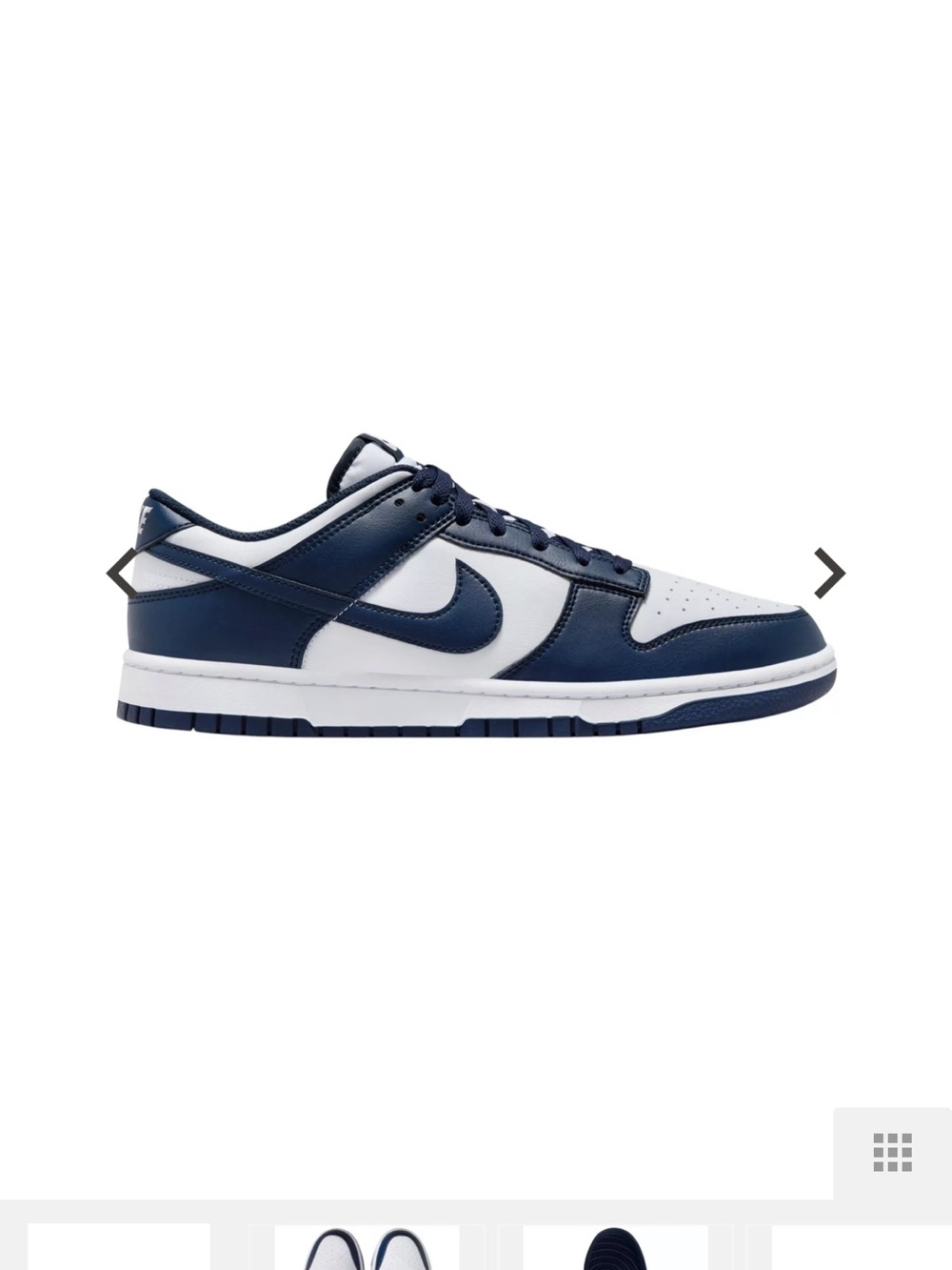 Nike Men’s Dunk Low — White & Navy